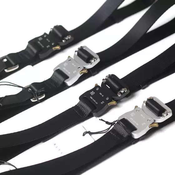 1017 Alyx 9Sm Belt, Universal for Men and Women, Black Ready-Made Functional Lock Belt Waist Chain
