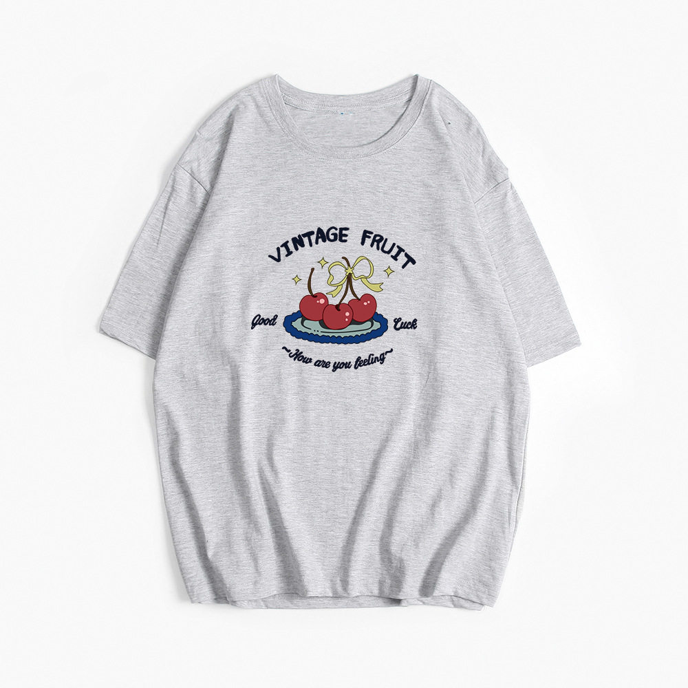 Womens Summer Graphic T Shirt Loose Fit Round Neck Short Sleeve 100 Cotton Casual Everyday Wear Wholesale