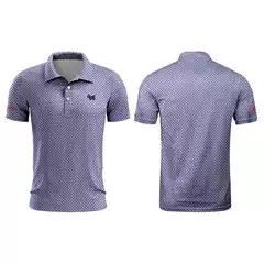 2025 New Summer Golf T-Shirt Top Quick Dry Breathable Golf Club Button Shirt Polo Shirt
