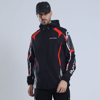 Jacket New Outdoor Zipper Waterproof and Windproof Autumn and Winter Sports Jacket Plus Velvet Thickened Printed Hooded Style