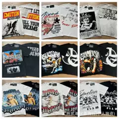 2026 Spring American-Style Trendy Brand Emotion Series Fashion Short-Sleeve Loose Printed Rhinestone Men's Cotton T-Shirt Cross-Border Trade