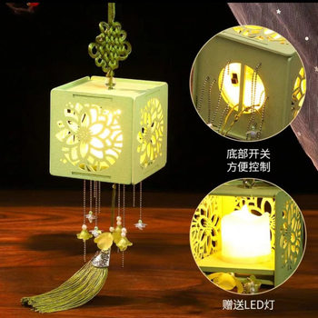 New Mid-Autumn Festival, Spring Festival and New Year's Day DIY Handmade Chinese-Style Luminous Ancient-Style Small Lanterns Satchel Lantern Boxes Chinese-Style Ancient-Style Lanterns