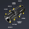 2024 Cross-Border Rotating Multifunctional Solar Portable Searchlight Flashlight High-Power Lighting Solar Strong Light
