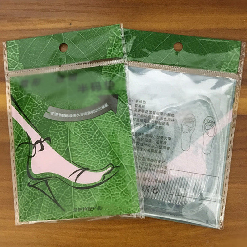 Transparent front palm pad anti-wear foot half size pad small gift insole factory wholesale crystal silicone heel pad men's and women's shoes