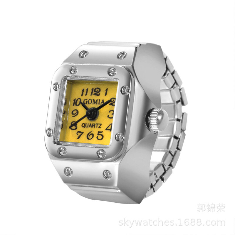 wish/速卖通/EB热销铆钉桃心复古八角戒指表爆款推荐手表批发