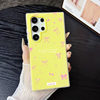 Suitable for Samsung S25Ultra Bow English Mobile Phone Case S24 Pure Color A56 Jelly Two-In-One A16 Girl