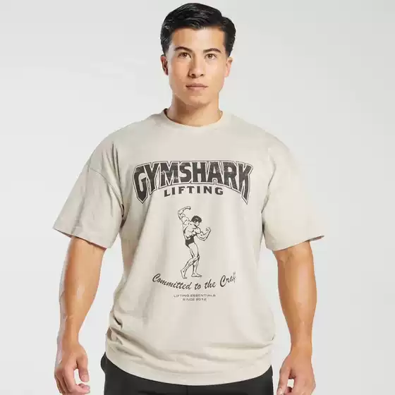 Shark Arnold Combed Cotton Short Sleeve Fitness American Muscle Osay T-shirt high quality generation hair