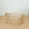 Nordic Style Fruit Storage Basket Hand-woven Storage Tray Bread Basket Light Luxury Desktop Snack Cosmetic Storage Box
