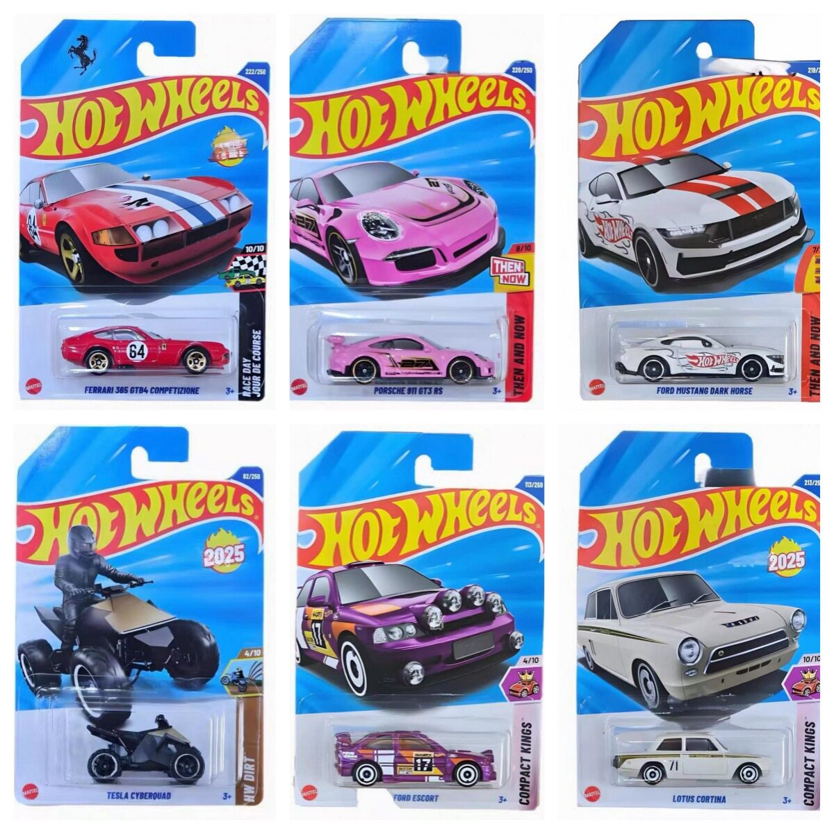 25-литровый маленький спортивный автомобиль из горячего сплава Hot Wheels C4982, игрушечный автомобиль Ferrari Porsche Bugatti 2025L Изображение 1