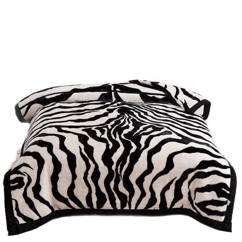 2025 New Winter Blanket Raschel Blanket Milk Coral Velvet Double Layer Thickeneded Warm Machine Washable Blanket