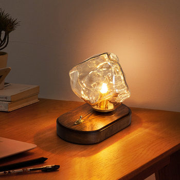 Designer ice table lamp bedroom bedside lamp night light living room sofa lamp RETRO study decorative table lamp