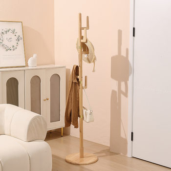 Hanger Rod Bedroom Hanger Floor Solid Wood Coat Rack Modern Simple Multifunctional Bag Rack Clothes Rack