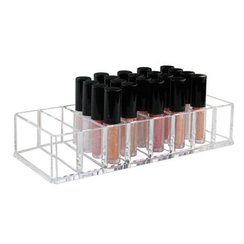 Transparent Acrylic 8-Grids Large Powder Box Lipstick Eye Shadow Air Cushion Puff Desktop Organizer Cosmetics Storage Box