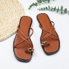 Women's Outdoor Sandals 2025 Popular Versatile Thong Toe Slippers Open Toe Backless Shoes Ladies Shoes Slipper
