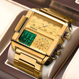 Часы бренда binbond с увеличенным циферблатом, многофункциональные спортивные кварцевые часы, мужские часы, мужские наручные часы