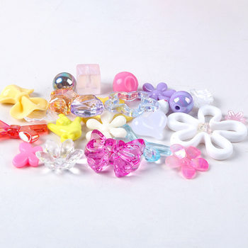 Bow Smiley Face Acrylic Beads DIY Mobile Phone Chain Necklace Lanyard Beads Loose Beads Accessories Factory Direct Sale