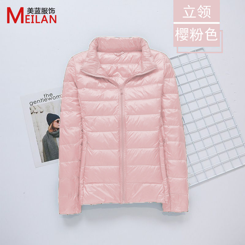羽绒服女士2025新款短款轻薄加厚保暖修身韩版白鸭绒时尚外套批发