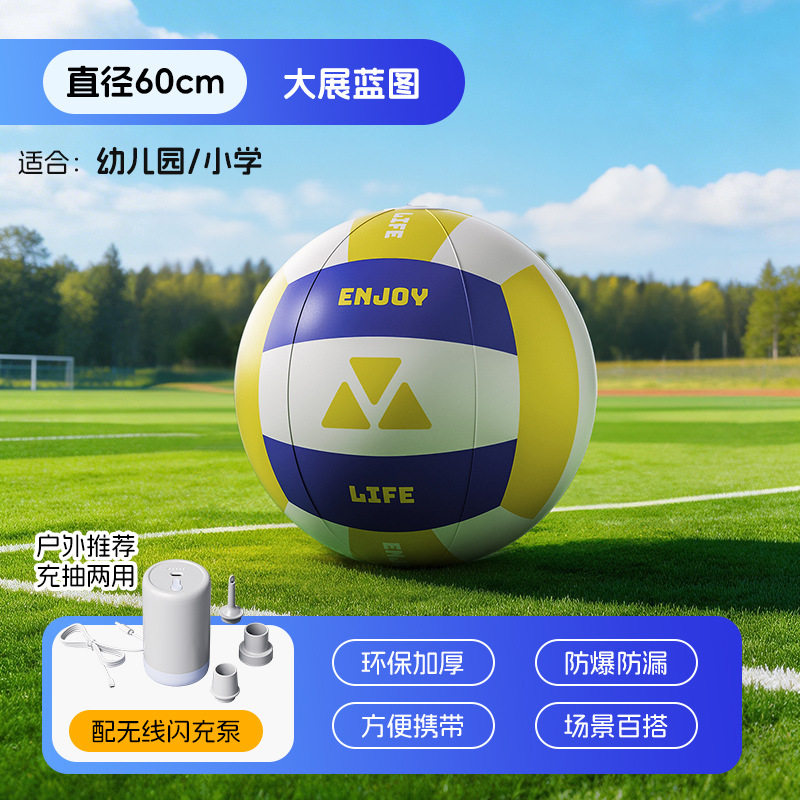 巨型充气沙滩球户外草地学校幼儿园趣味运动会足球排球活动大球代