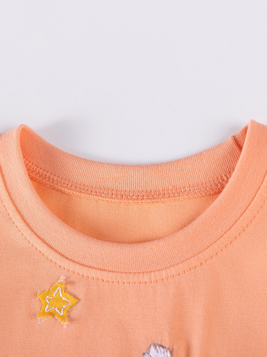 Autumn Girls' Tulle Princess Dress, Cartoon Cotton Kids' Dress