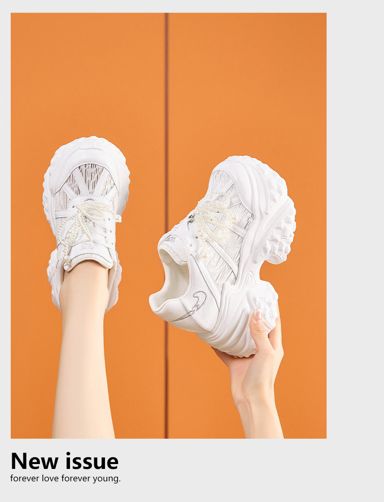 Sandal cao gót nữ hở mũi đế xuồng 2025, gót siêu cao 8 cm, quai ngang dây buộc — Bạc, Trắng chi tiết 12