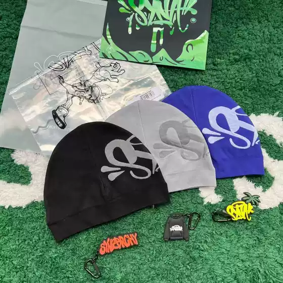 US warm cap SYNA BIG LOGO SKULL BEANIE cold cap headgear (packing bag and key chain)