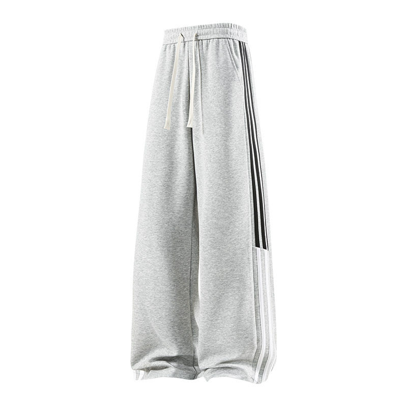 Quần dài ống rộng nam thể thao sọc bên hông phong cách casual