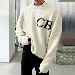Cole Buxton Autumn and Winter Ins Super Popular Trendy Brand Loose High Street Casual Versatile Round Neck Knitwear Knitwear Men's Trendy
