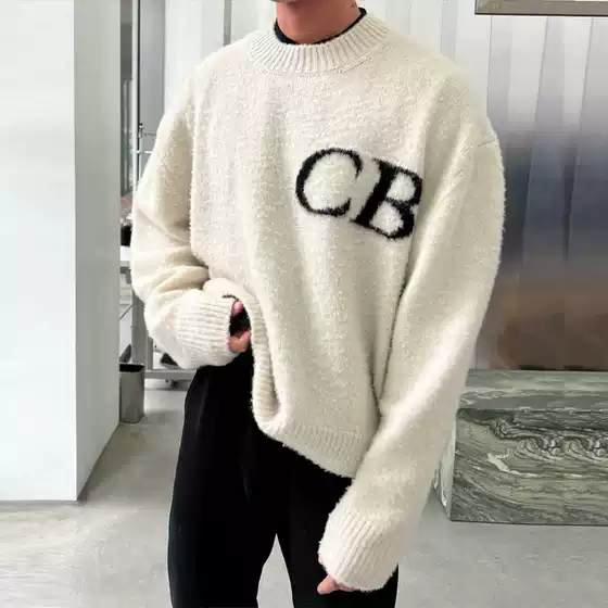Cole Buxton Autumn and Winter Ins Super Popular Trendy Brand Loose High Street Casual Versatile Round Neck Knitwear Knitwear Men's Trendy
