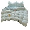 Class A small fresh color Zhu cotton four-piece set double-layer yarn small floral small Zhu cotton bed sheet quilt cover three-piece set bed hat
