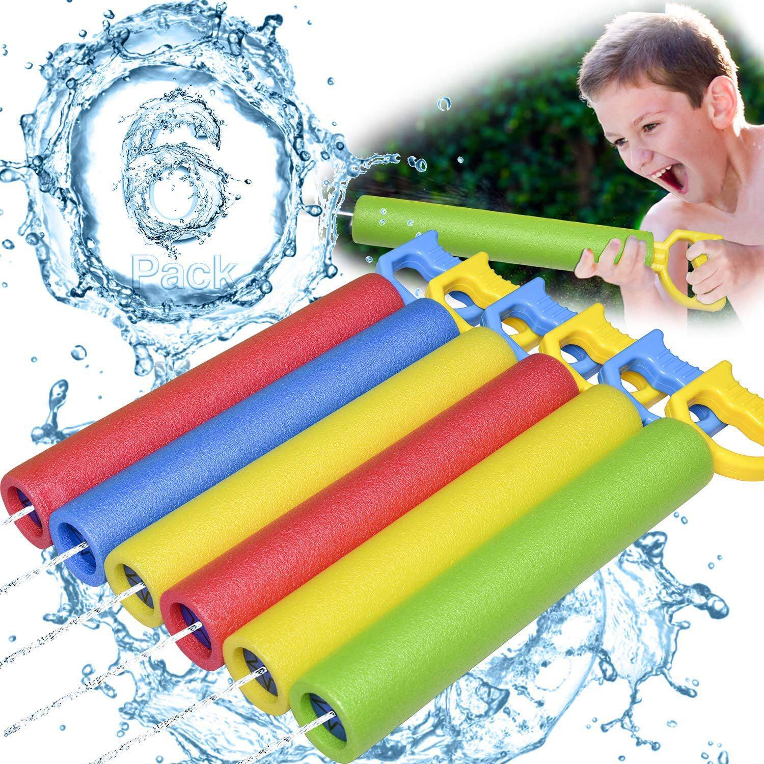 Cross-border foreign trade beach swimming pool water interactive sponge water gun EVA foam pull water gun high pressure water gun toy