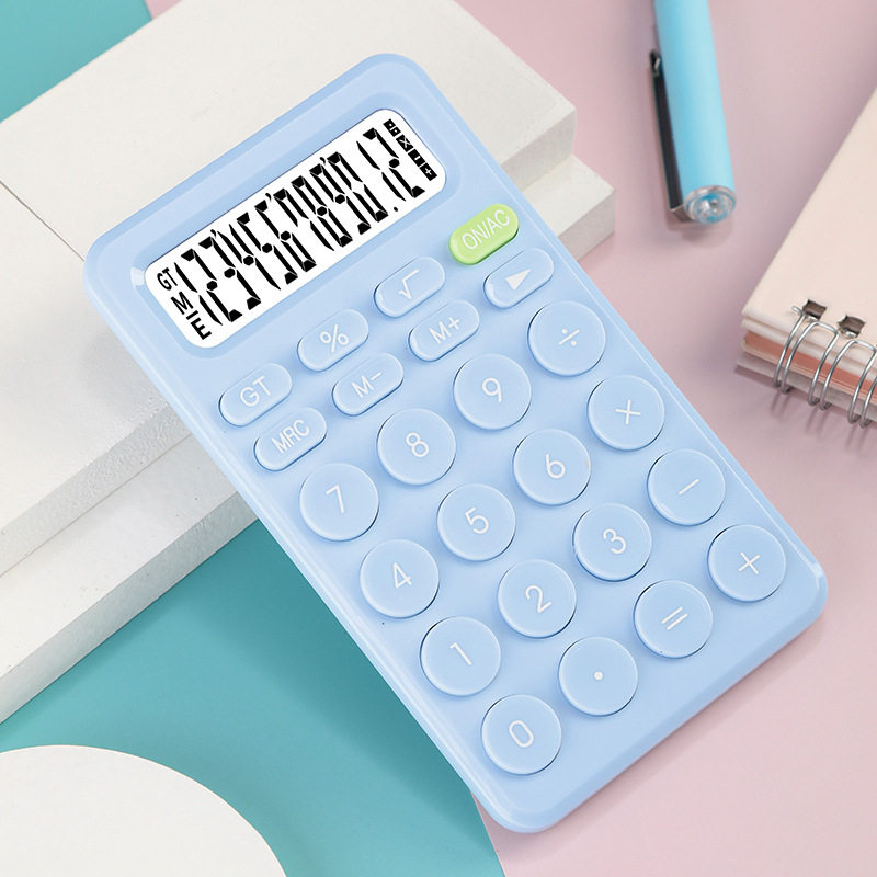 马卡龙彩色便携计算器办公专用计算机学生可爱计算器财务专用