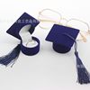Spot Doctor's Hat Ring Box Export Wholesale Flocking Box Wedding Proposal Necklace Graduation Gift Box