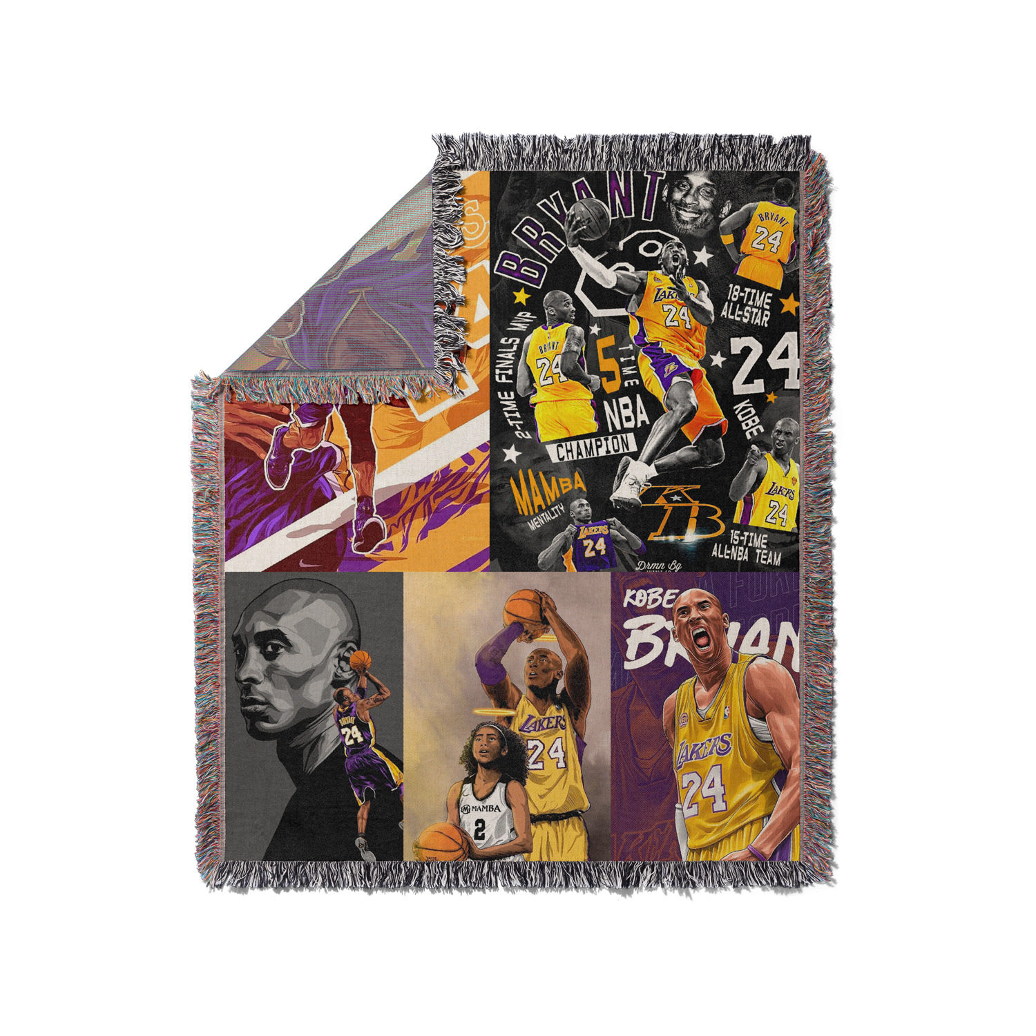 Cross-Border Basketball Star Line Blanket Interior Decoration Jacquard Tapestry Wall Blanket Fan Gift Blanket Thickened Outdoor Camping Blanket