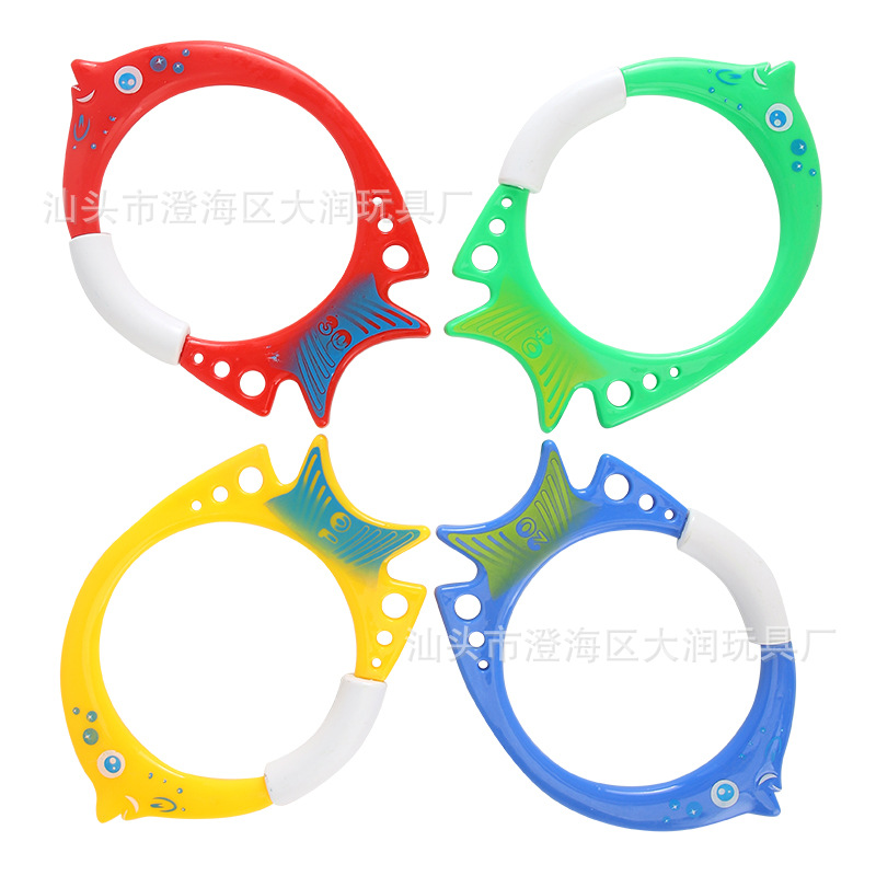 跨境亚马逊戏水潜水玩具儿童游泳池寻宝潜水鱼雷水环钻石套装玩具