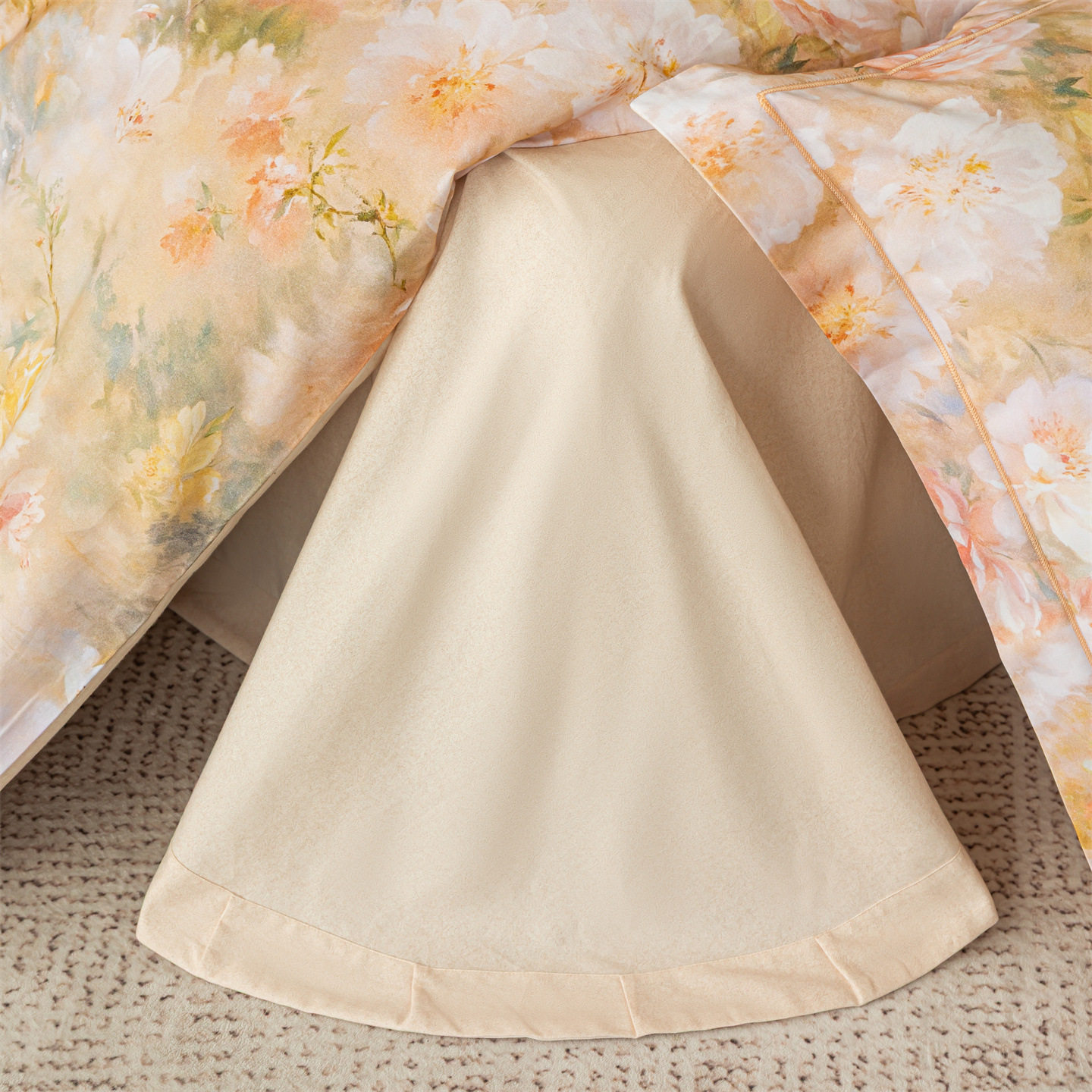 2025 New Autumn and Winter New Gold Sun Pure Cotton Environmentally Friendly Brushed Embroider Four-Piece Set Thickeneded Warm and Skin-Friendly Pure Cotton