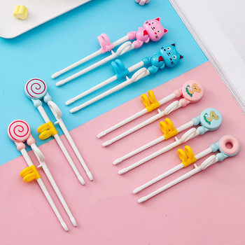 Cartoon children learning and training chopsticks baby correction chopsticks complementary food feeding auxiliary chopsticks creative practice chopsticks wholesale