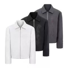 High-grade Sense Carved Western Jacket Men's 2025 Spring and Autumn New Loose Retro Fashionable Jacket Top