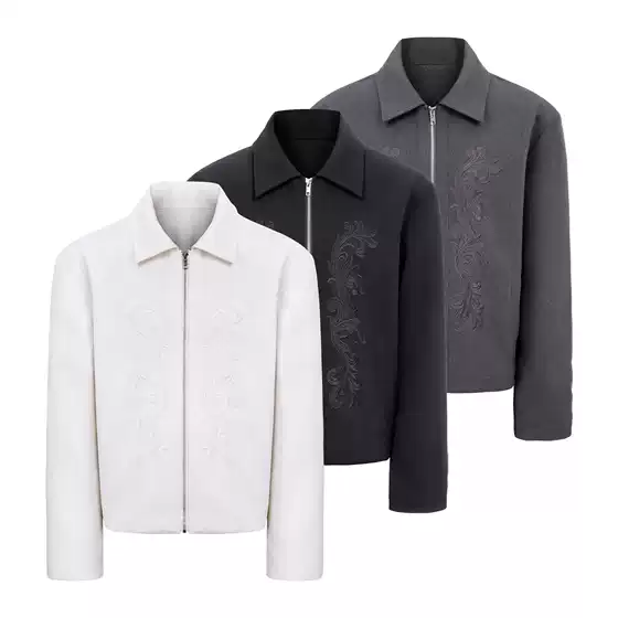 High-grade Sense Carved Western Jacket Men's 2025 Spring and Autumn New Loose Retro Fashionable Jacket Top