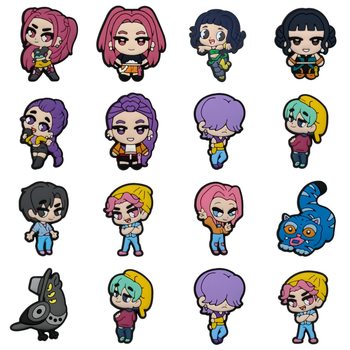 Summer Music Girl Group Christmas Halloween Croc Shoes Flower Shoe Buckle DIY Detachable Garden Shoe Accessories Set