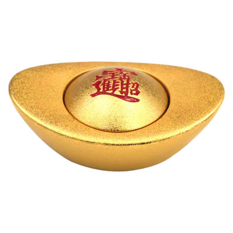 Gold Ingot Rotating Ornament, Rotatable Ingot Desktop Decoration, Living Room and Shop Decoration, Custom-Made Opening or Housewarming Gift