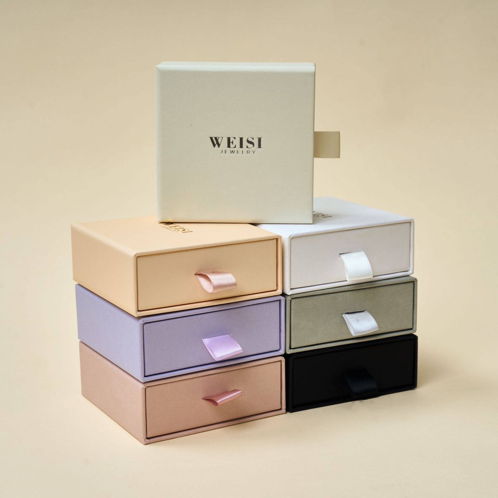 in stock Drawer Box Jewelry Box Jewelry Box Advanced Sense Earrings Gift Box Storage Box Ring Box Packaging Box