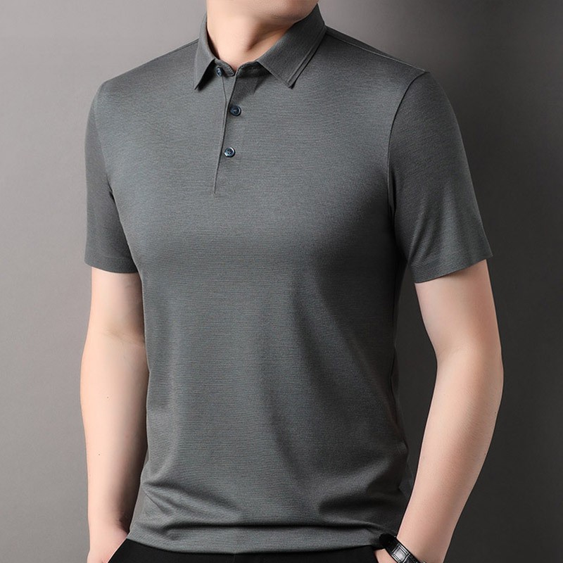 (Mới) Mã B8019 Giá 2360K: Áo Thun Nam Torean Ngắn Tay Hàng Mùa Hè Trung Niên Kín Cổ Thời Trang Nam Chất Liệu Lụa Tơ Tằm G05 Sản Phẩm Mới, (Miễn Phí Vận Chuyển Toàn Quốc).