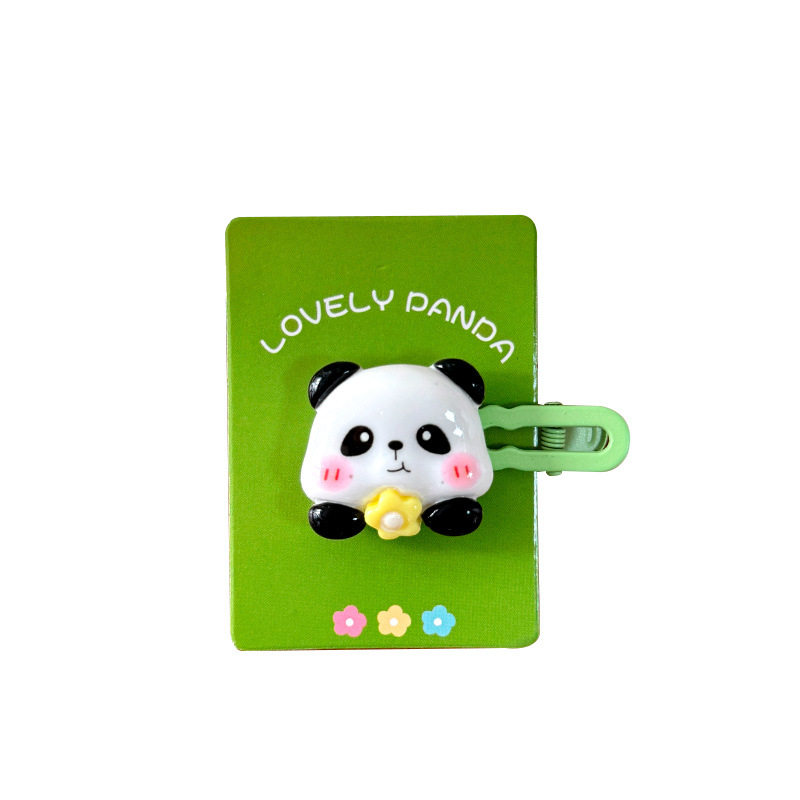 可爱熊猫发夹学生卡通刘海碎发夹高颜值碎发侧边夹少女心头饰发饰