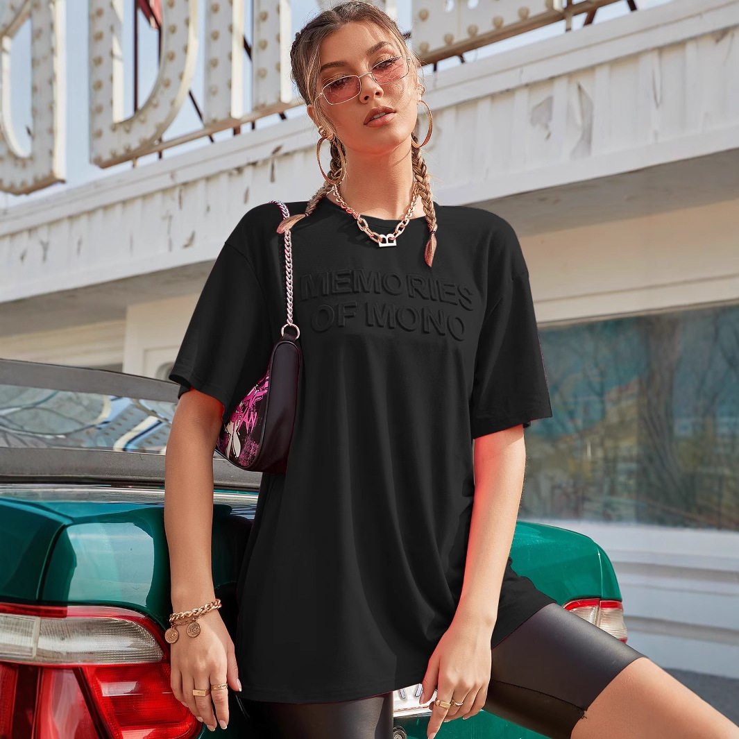 Casual Loose Fit T Shirt Comfortable Trendy Letter Print Everyday Wear Wholesale Available