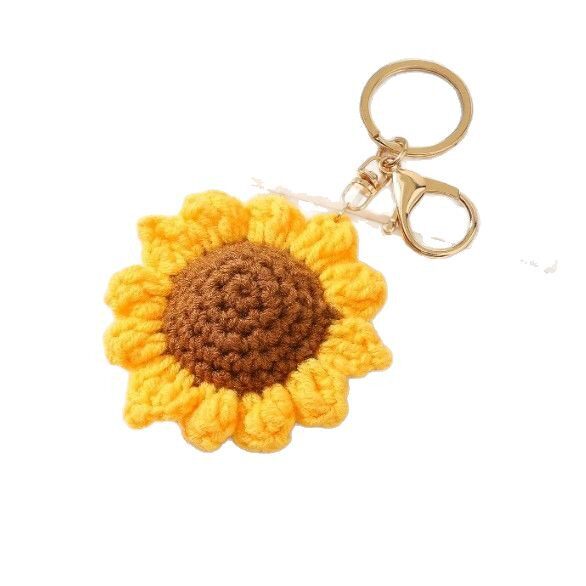 Hand-woven persimmon key chain bag pendant plush cute one-shot key gift pendant