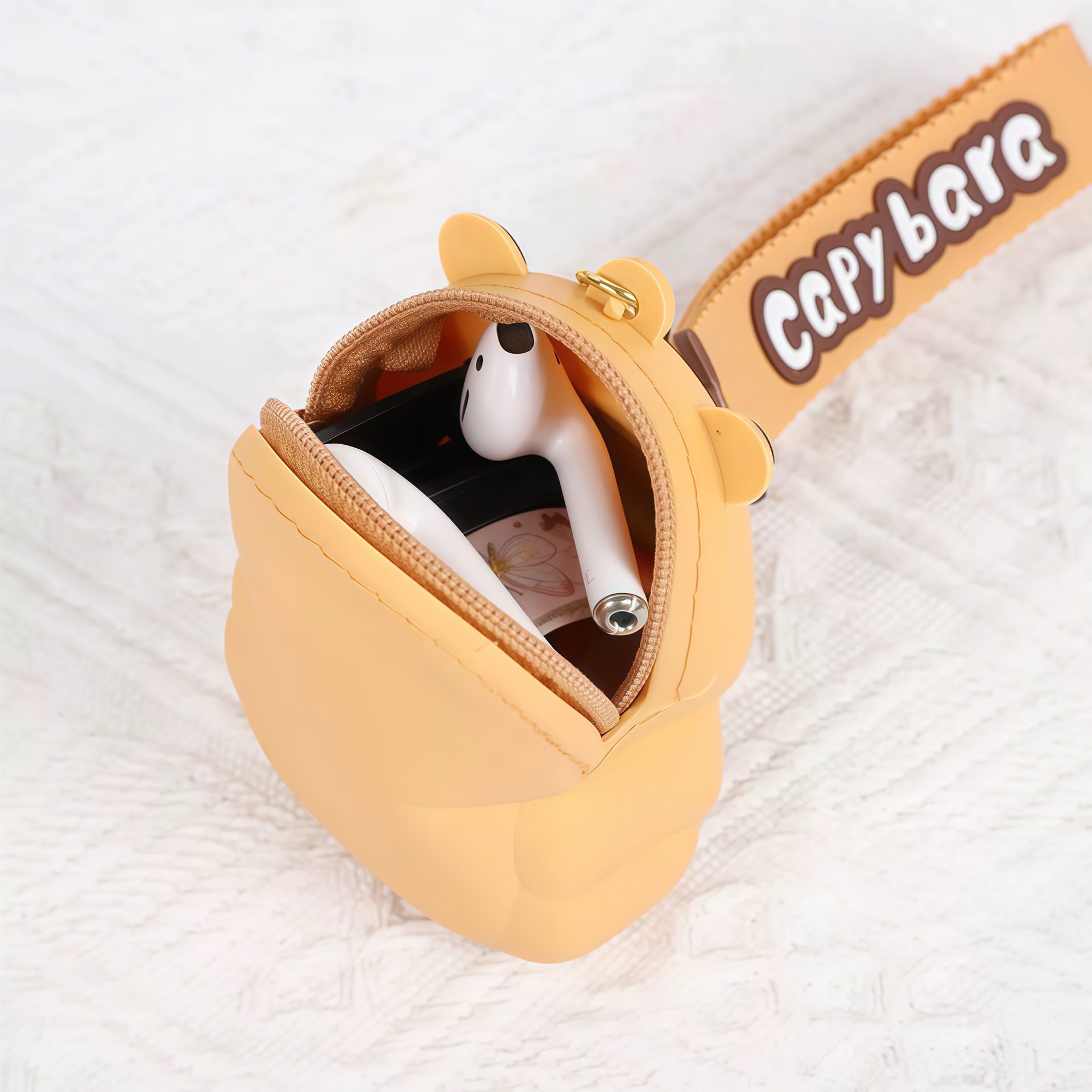 Kapibala Silicone Coin Purse Cute Silicone Storage Bag Card Holder Spring Festival Small Gift Children's Backpack Pendant Wholesale