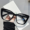 Fashion European and American Cross-Border Eyeglass Frames Cat-Eye Sunglasses Trendy Versatile Slimming High-End Sunglasses Large Frame Non-Prescription Glasses
