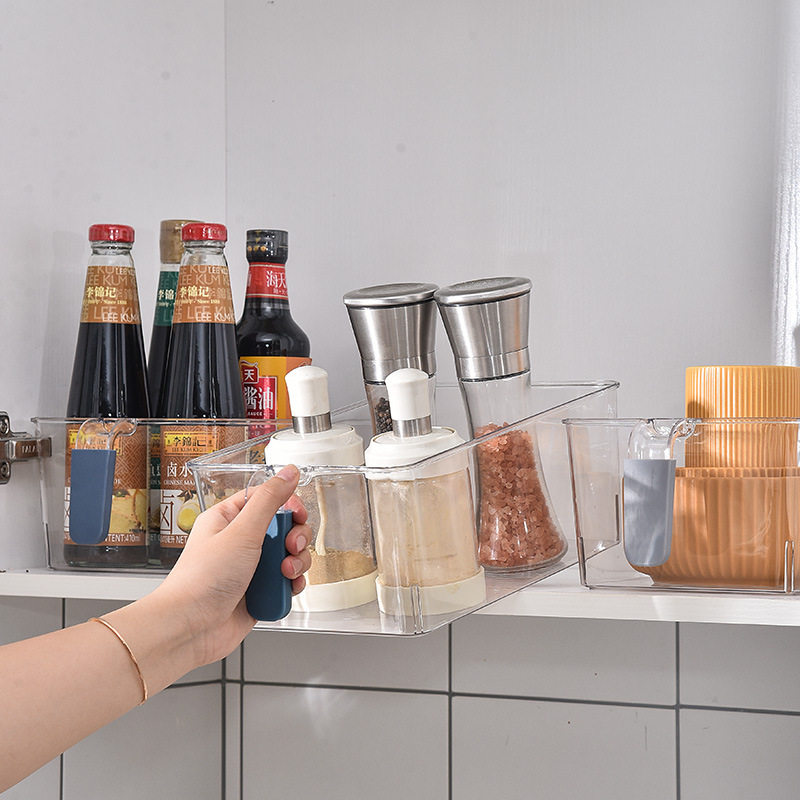 Refrigerator storage box with handle drawer type fresh-keeping box food storage box kitchen household fresh-keeping storage box wholesale