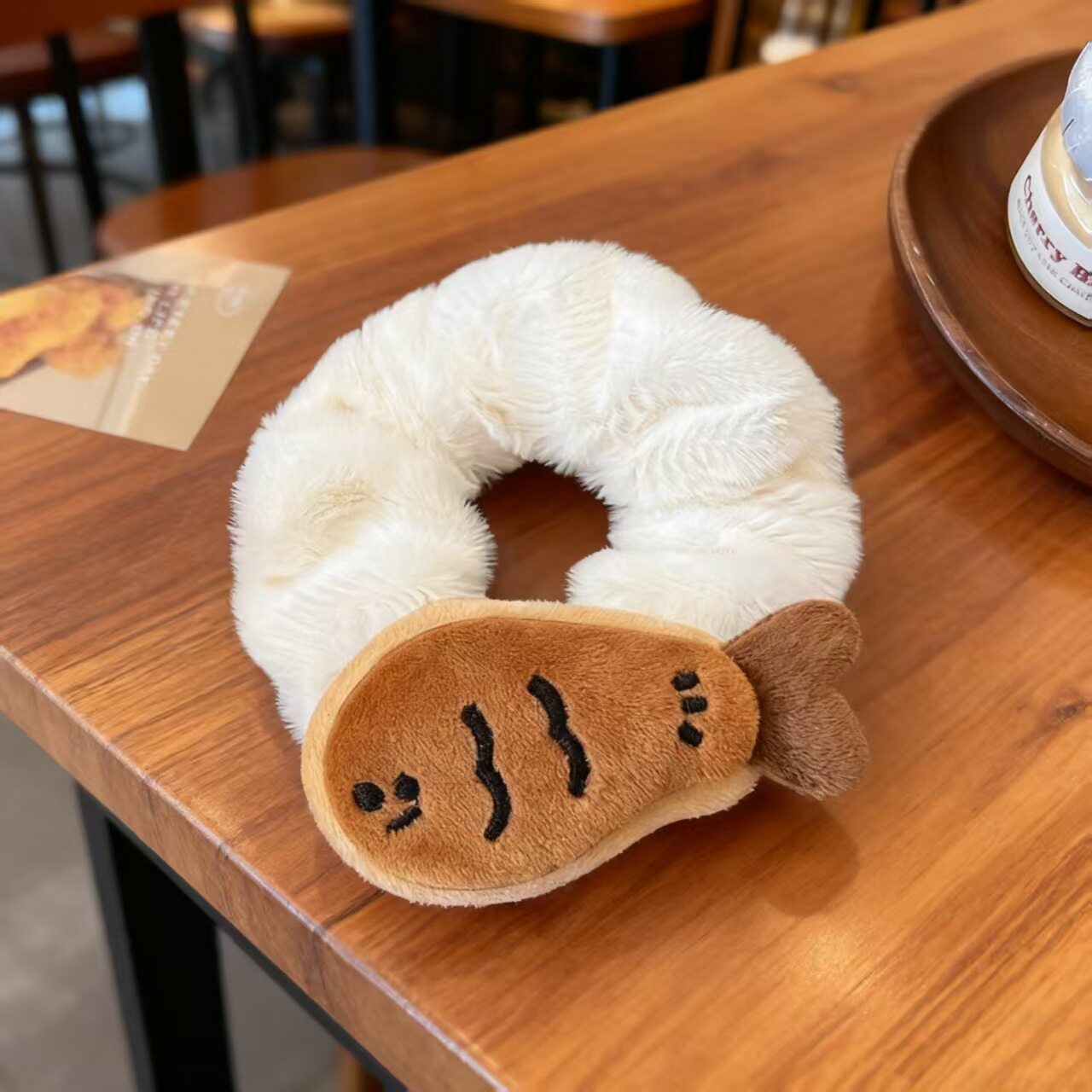 Cute Plush Cartoon Cat Fish Intestine Hair Band for Women, Sweet Hair Tie, Hair Rope That Does Not Hurt Hair, Ball Headband Hair Accessories