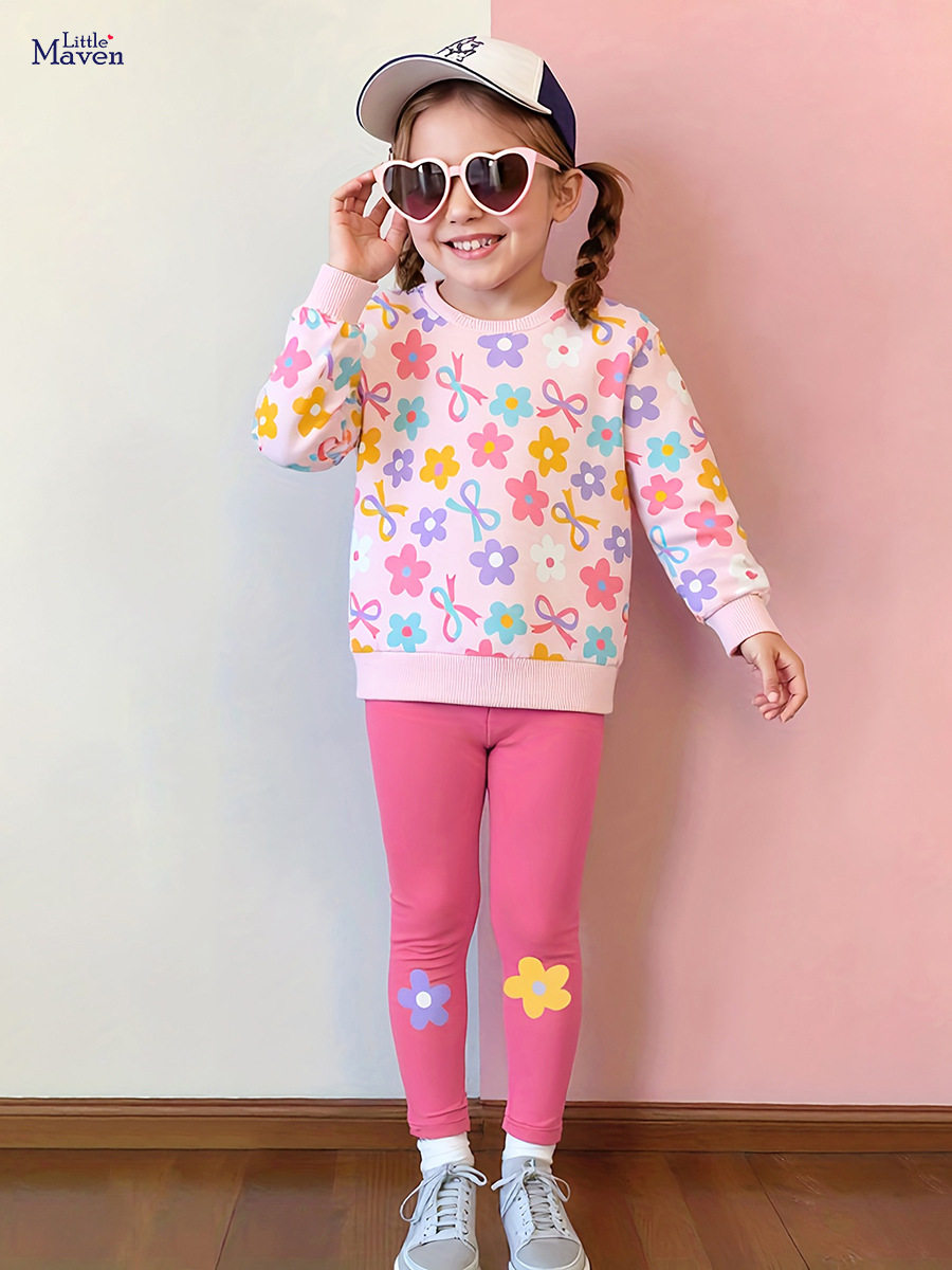 Source Factory Autumn Girls' Set Wholesale, [Style] Long-sleeve Baby Set, Cute Floral Kids' Outfit